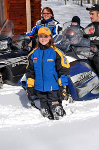 Girl Snowmobiling